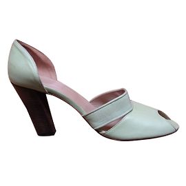 Autre Marque JET SET Leather Sandals Olive Green Olive green