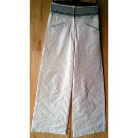Giorgio Armani-Pants, leggings-White