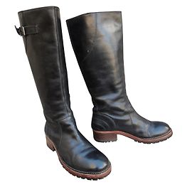 Stivali Ash in pelle nera Nero