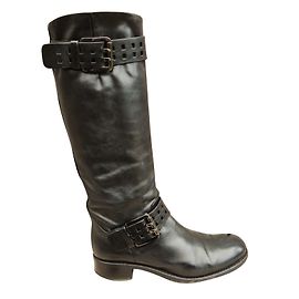 Bottes Free Lance Bone's 4 Gero Strap en cuir noir Noir