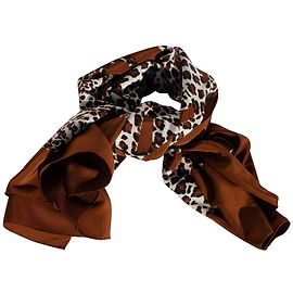 Yves Saint Laurent Bufandas de seda Estampado de leopardo