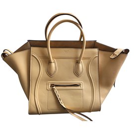 Céline Phantom Handbag Yellow Leather Yellow