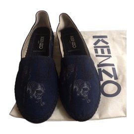 Kenzo Espadrilles Blue Cloth Size 36 Blue