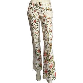 Just Cavalli Jeans de algodão floral Multicor