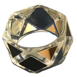 Max Mara-Plexi Glass  cubique-Doré