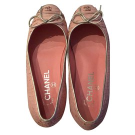Chanel-Sapatilhas de ballet-Rosa