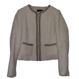 Autre Marque Manigance Paris White Wool Viscose Jacket White