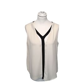Bcbg Max Azria Danica Off-White V-Neck Top White