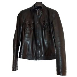 Faith Connexion Black Leather Biker Jacket Black