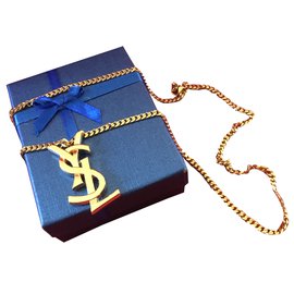 Yves Saint Laurent-Pendant necklaces-Golden