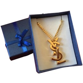 Yves Saint Laurent-Pendant necklaces-Golden