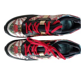 Dolce & Gabbana-scarpe da ginnastica-Nero,Bianco,Rosso
