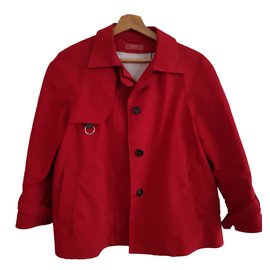 Prada giacca da trench Rosso