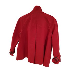 Prada-jaqueta de trincheira-Vermelho