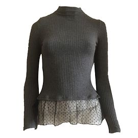 Autre Marque Paolo Casalini Top Dark Grey Viscose Dark grey