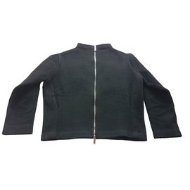 Dsquared2 Pullover mit Reißverschluss schwarz Wolle Schwarz