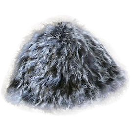 Autre Marque Gorro de lã e pelo de coelho Cinza Taupe Cinza Taupe