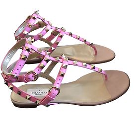 Valentino Rockstud Sandals Pink