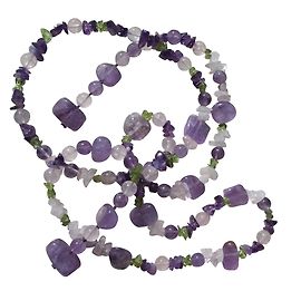 Autre Marque Collar largo Eva V de piedras semipreciosas Multicolor