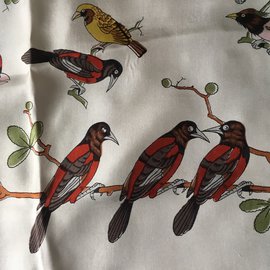 Hermès-Sciarpe di seta "Les oiseaux sur un fil" Hugo GRYGKAR-Multicolore