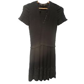 Robe Isabel Marant en coton noir brodé Noir