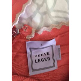 Herve Leger-Dresses-Coral