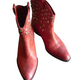 Minelli-Bottines-Rouge