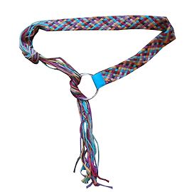 Cinturón de algodón trenzado multicolor inconnue Multicolor