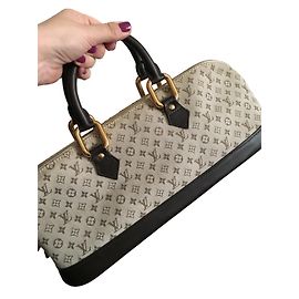 Louis Vuitton Handbag Cream Cloth Cream