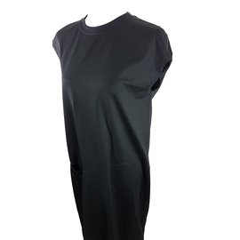 Céline-Vestido en jersey de algodón-Negro