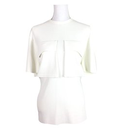Céline-T-Shirt mit aufgesetzter Tasche-Weiß