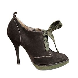Bottines Dolce & Gabbana Marron Foncé Daim 38 Marron foncé