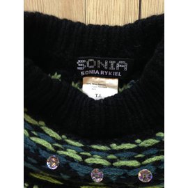 Sonia Rykiel-Knitwear-Black,Blue,Green