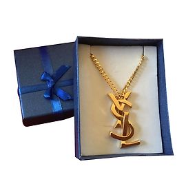 Yves Saint Laurent Colares pingente Dourado