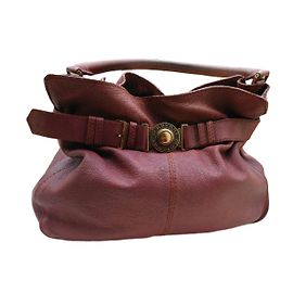 Burberry grained calf leather handbag brown Light brown