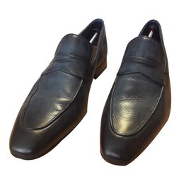 Santoni-Loafers Slip ons-Blue