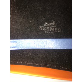 Hermès-pulsera redonda hapi forrada-Azul