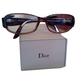 Lunettes de soleil Christian Dior Marron Écaille Marron