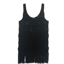 Top in seta Ralph Lauren Black Label Nero XS Nero
