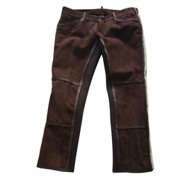 Dsquared2 Calça de couro Marrom
