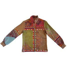 Etro-maglia di seta-Multicolore