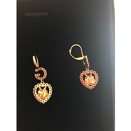Dolce & Gabbana orecchini cuore nero D'oro