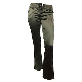 Galliano Khaki satin pants Khaki