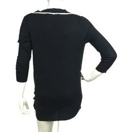 Sportmax-Pure silk knitted tunic-Black,White