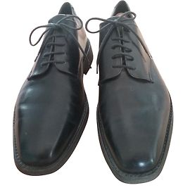 Heschung Scarpe stringate in pelle nera Nero