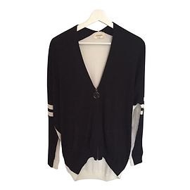 Casaco Eleven Paris de algodão preto e branco Preto