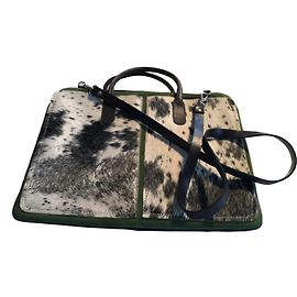 Autre Marque Green Deerskin Travel Bag Green