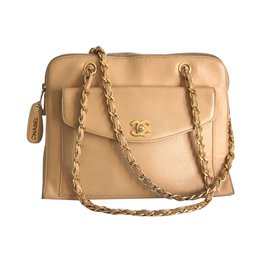 Chanel-Handbags-Beige