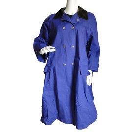Hermès Gabardinas Azul Púrpura