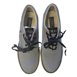Polo Ralph Lauren-scarpe da ginnastica-Bianco,Blu